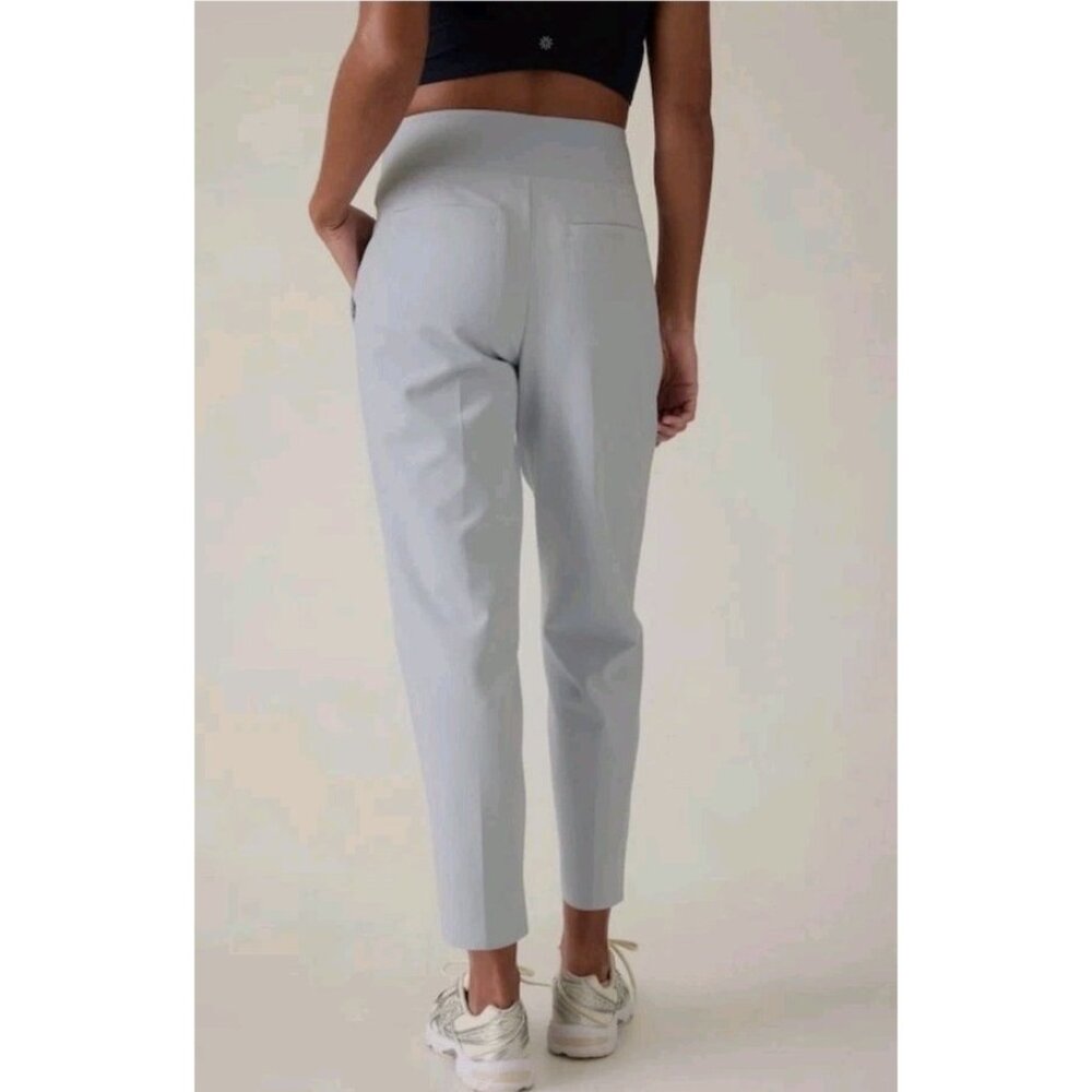 Athleta Endless Pant Size 10 Snowfall Blue Stretch High Rise Commute Pockets - Picture 3 of 11